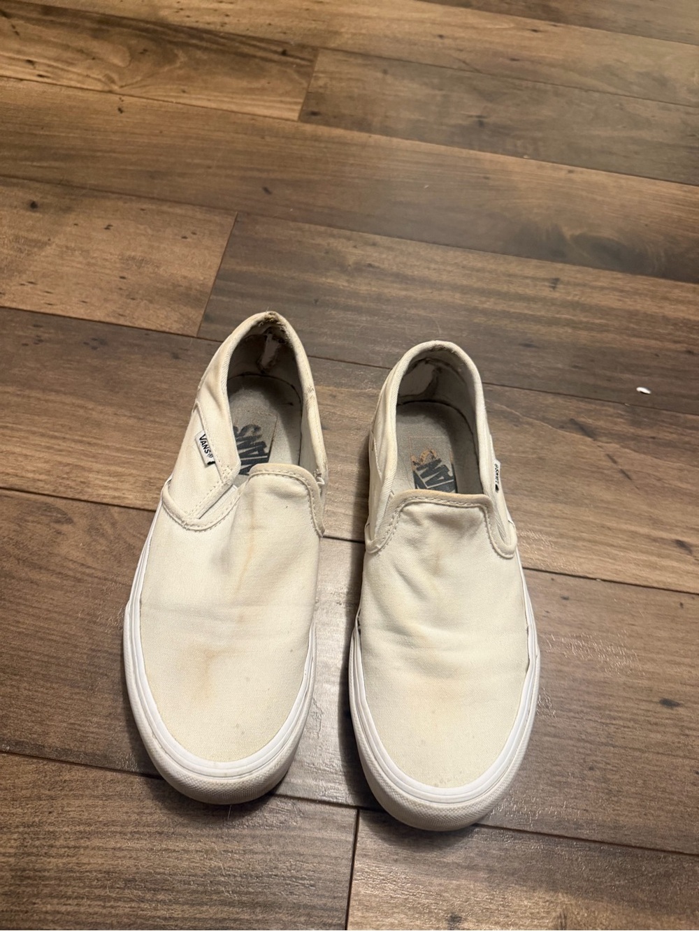 Vans Classic Slip-On Sneakers Women’s Size 7 Cream White
